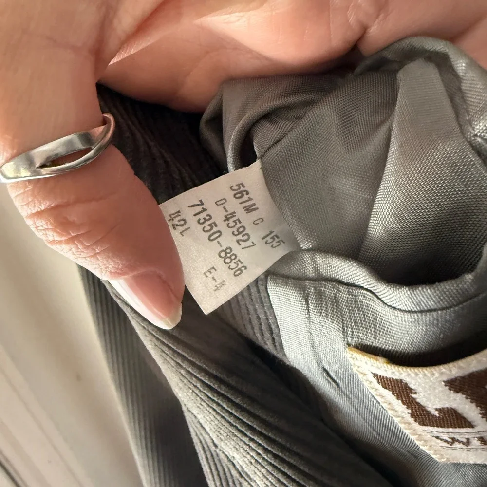 Vintage 70s Levi's Western Wear Corduroy Sport Coat Jacket Gray Mens 42L‎ Cowboy